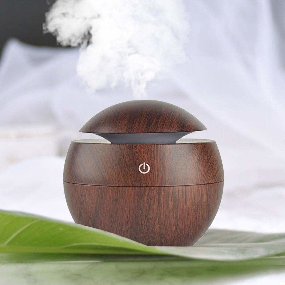 Humidificador Redondo Efecto Madera