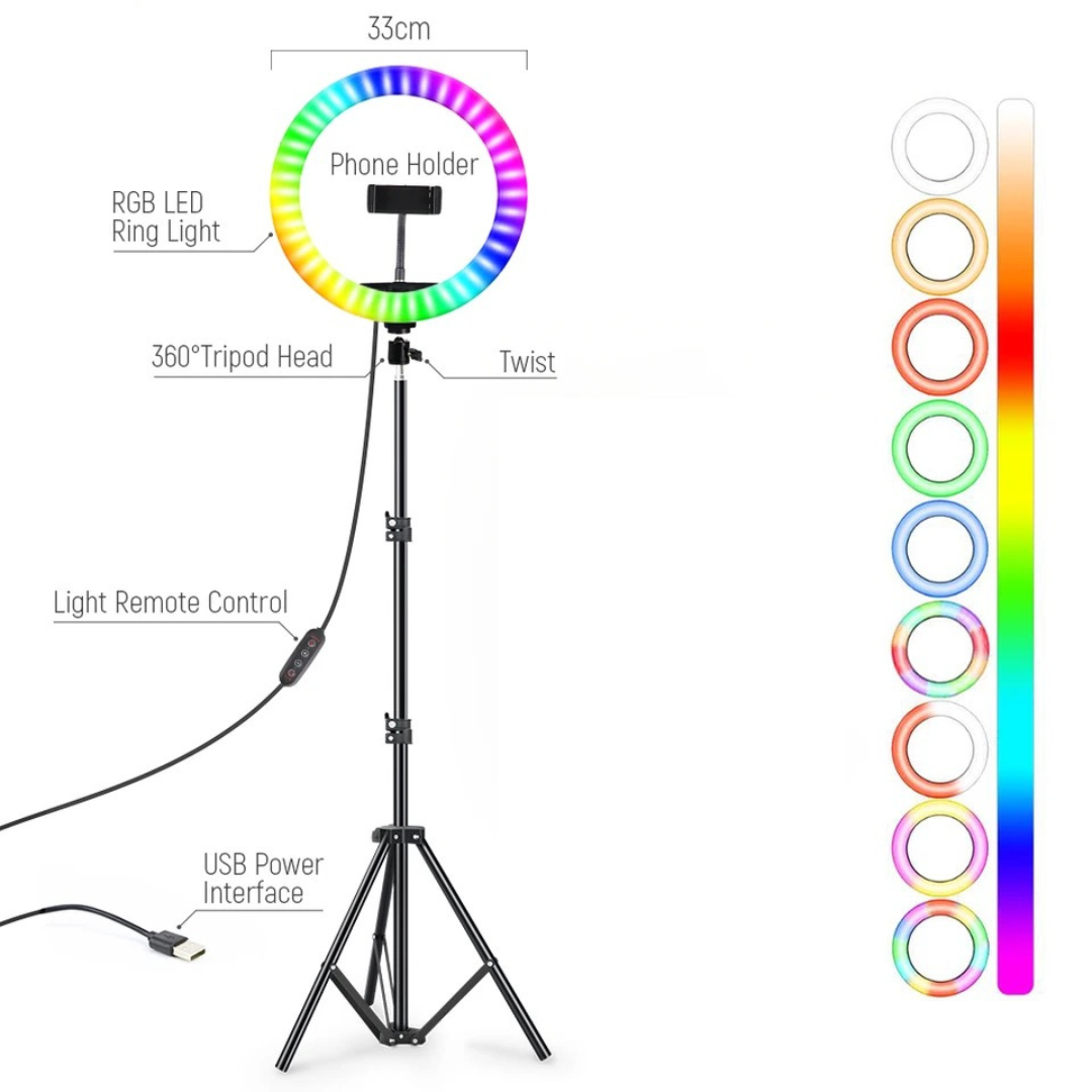 Aro de Luz de 33cm RGB