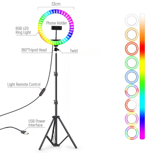 Aro de Luz de 33cm RGB